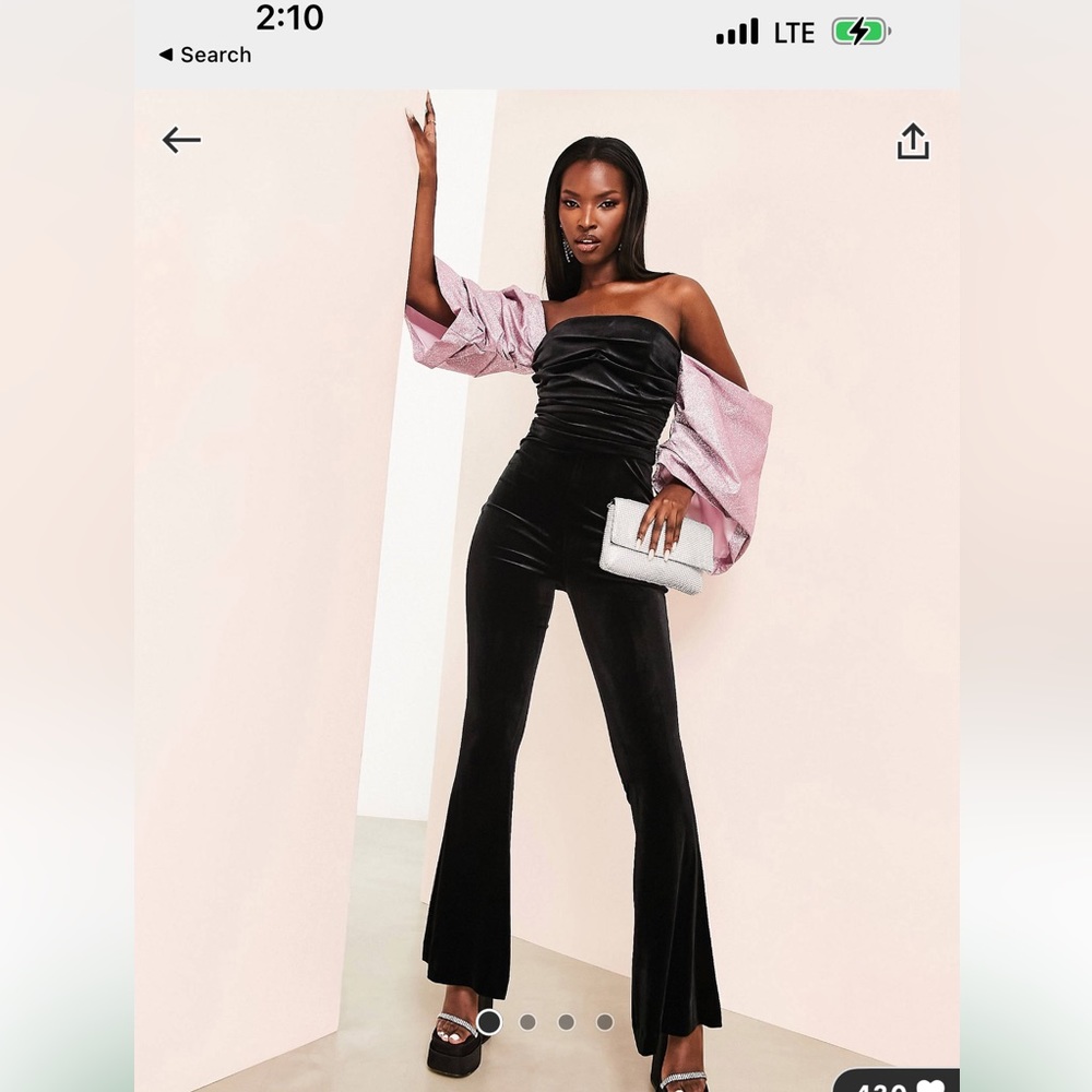 ASOS jumpsuit with attach sparkly sleeves